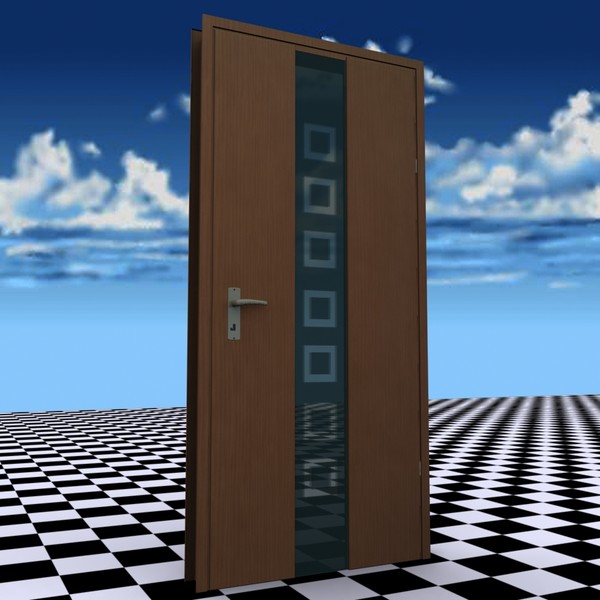 3d door set model - Modern Door Set 1 by line404